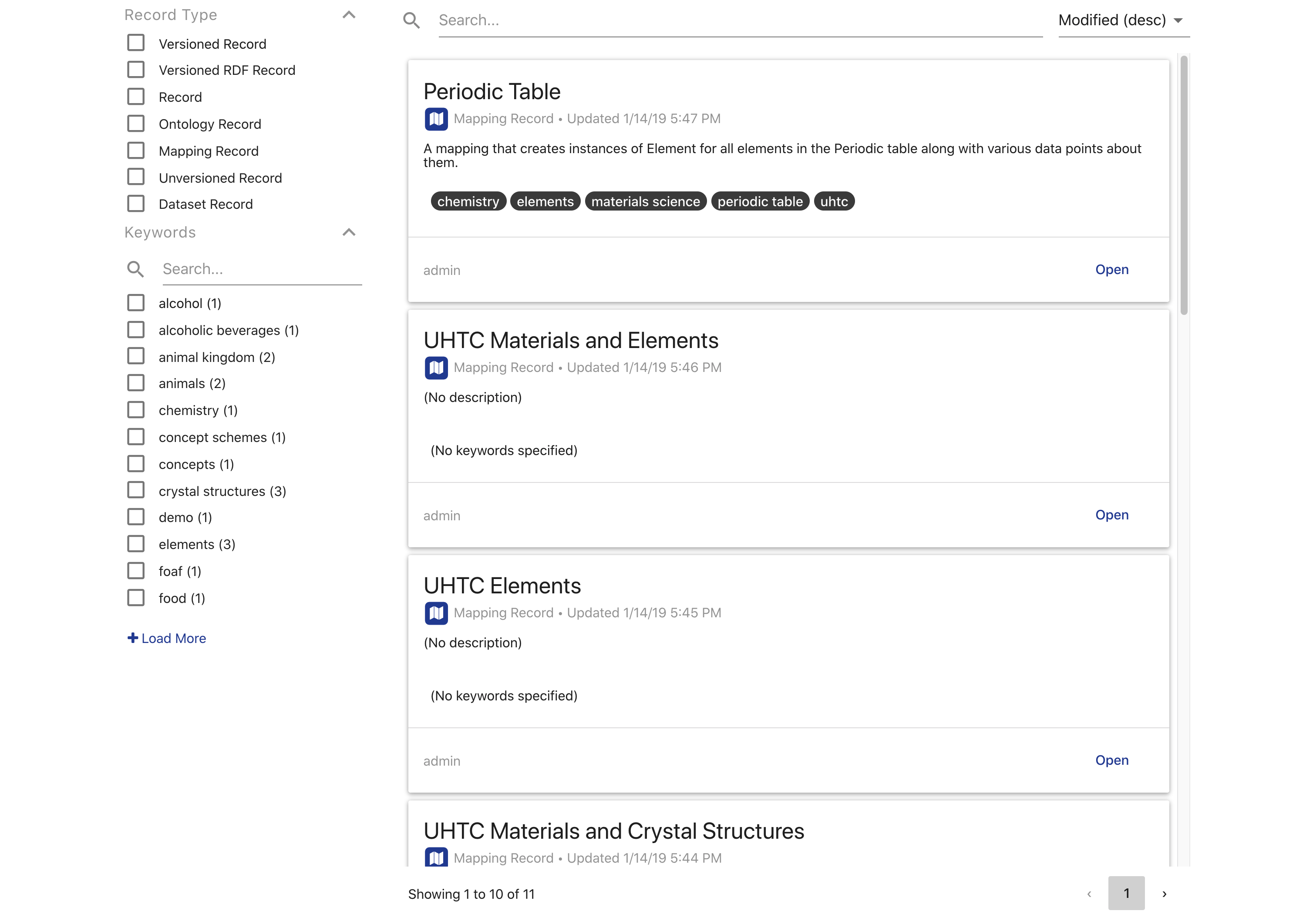 catalog landing page