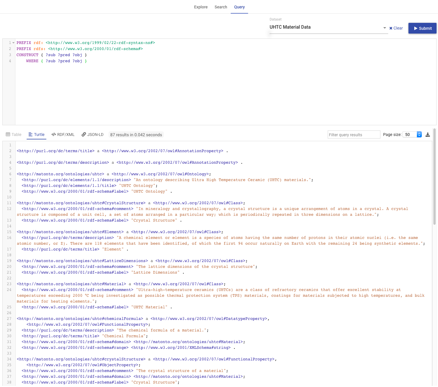 discover construct query
