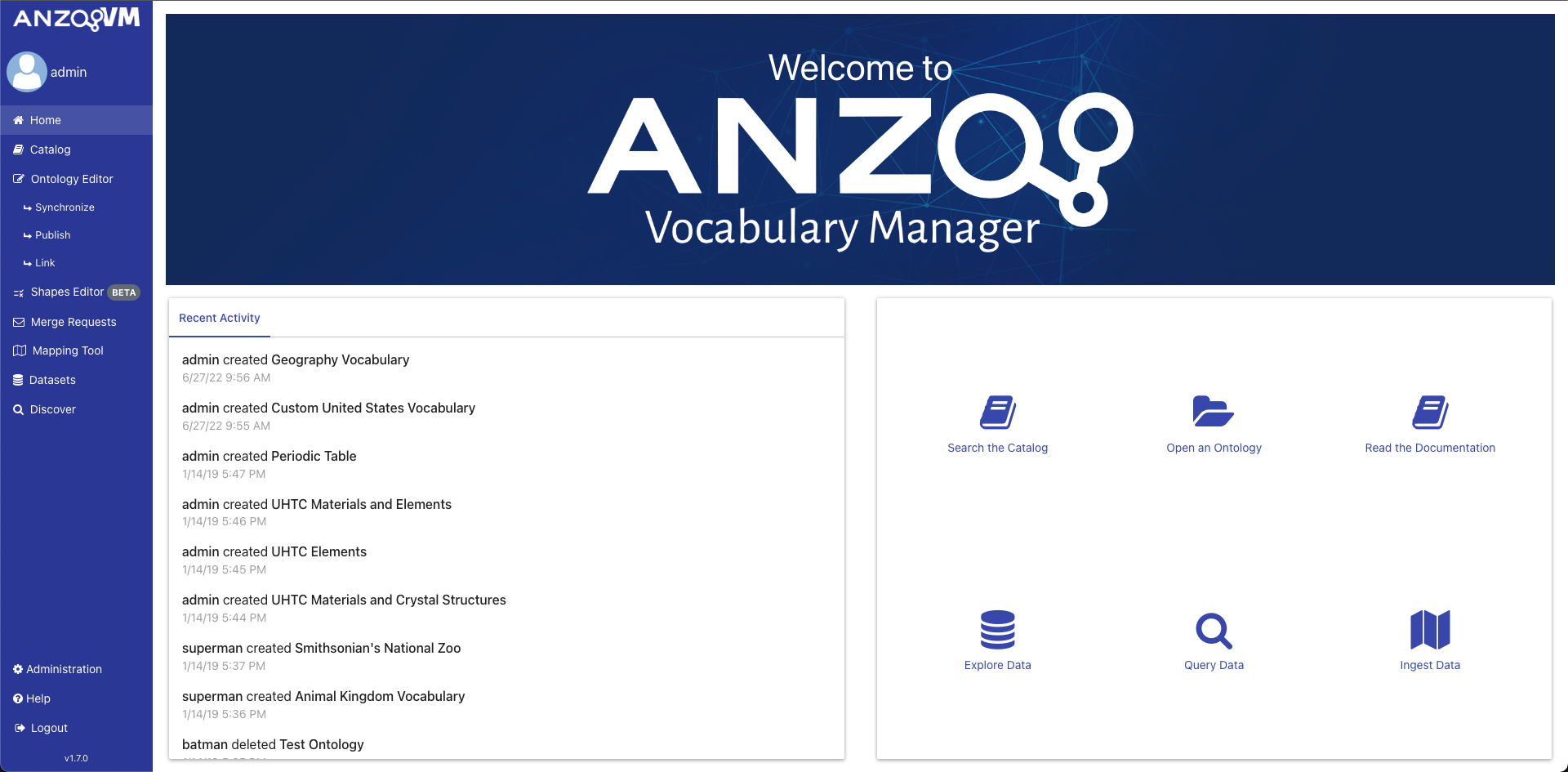 The home page of AVM