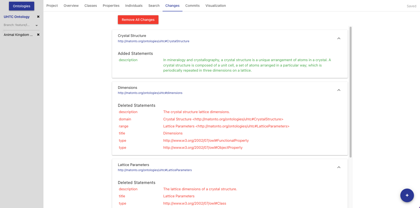 ontology editor tab changes