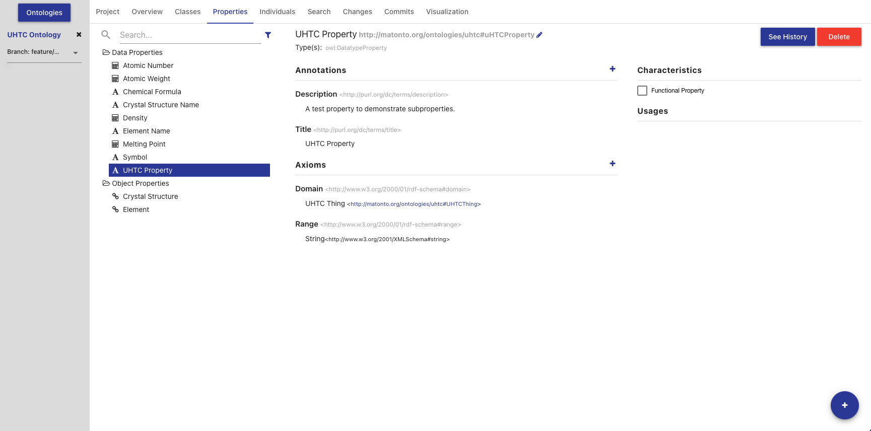 ontology editor tab properties