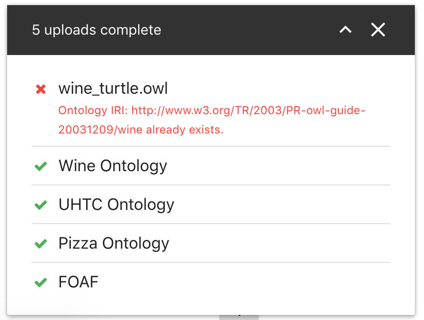 upload ontology results
