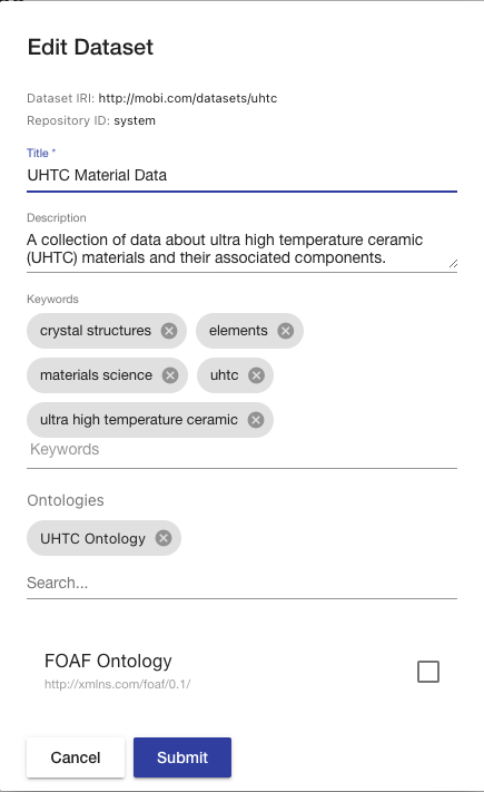 edit dataset overlay