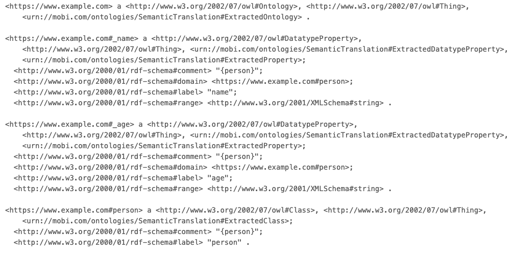 XML Ontology Output File