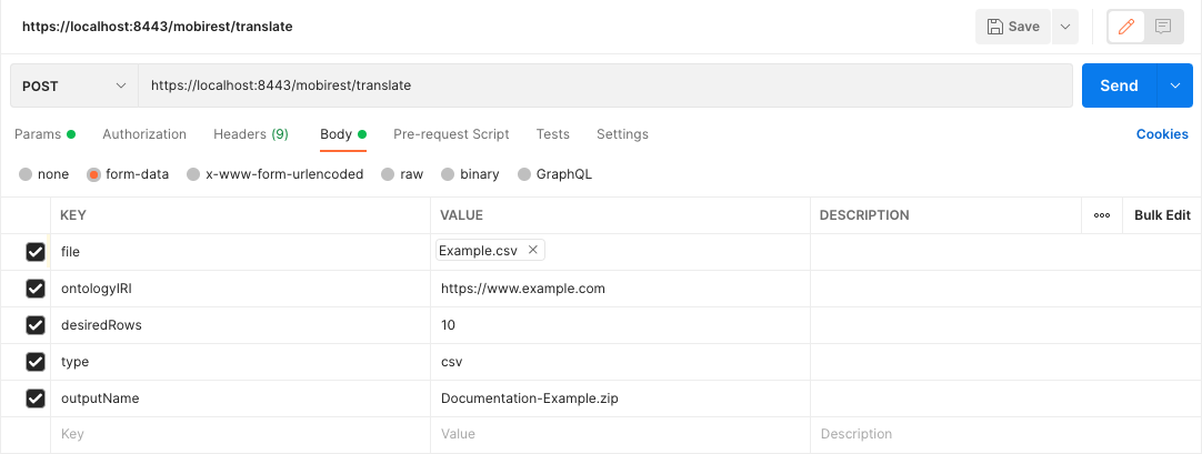 Document Translation Postman Documentation