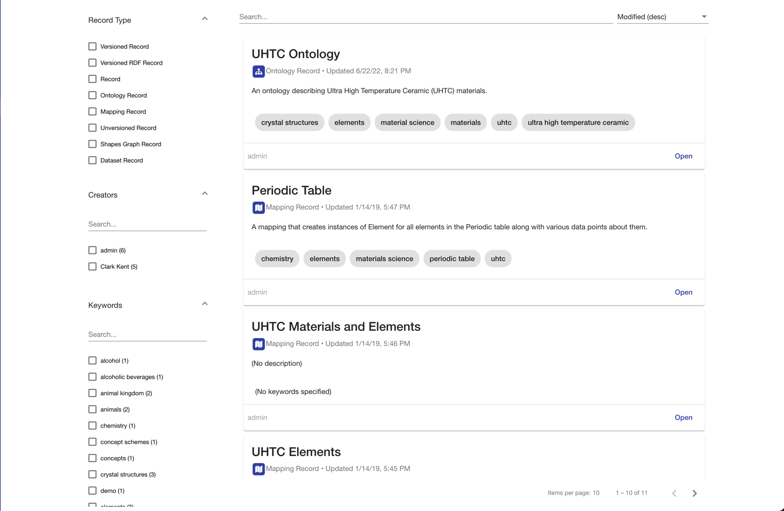 catalog landing page