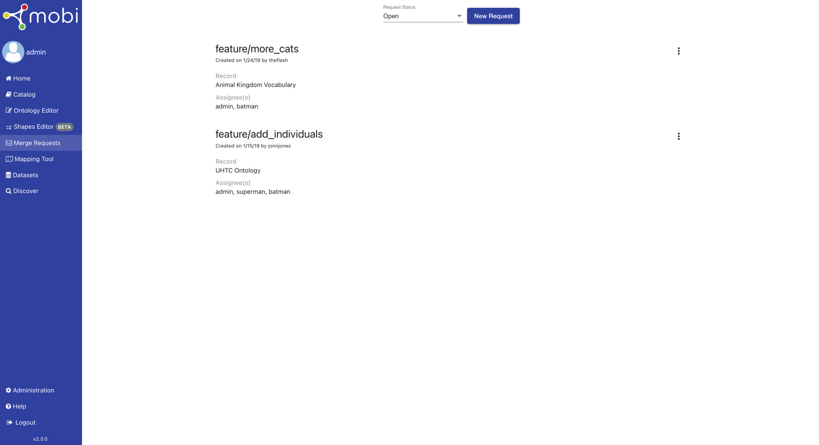 full merge requests initial view