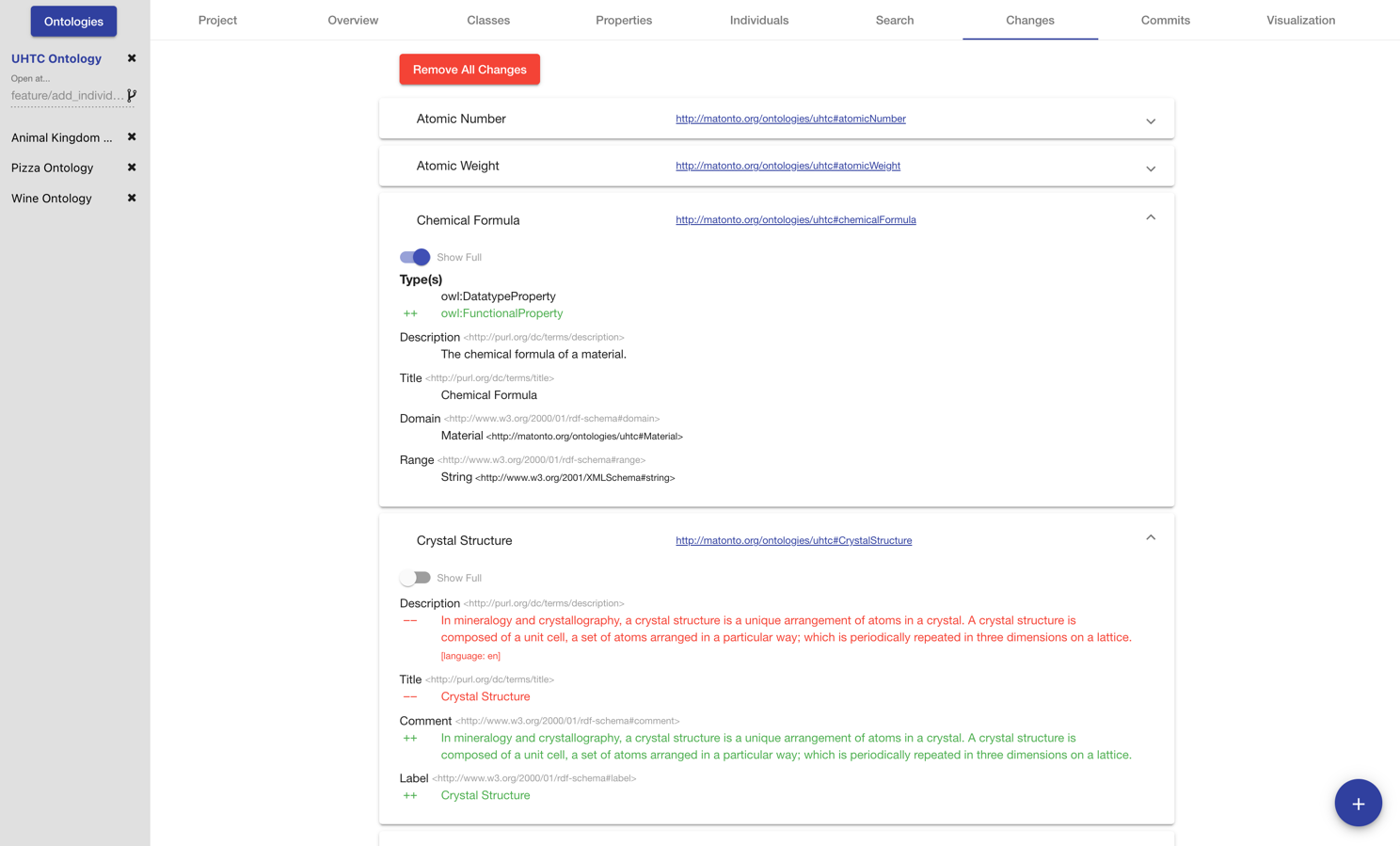 ontology editor tab changes