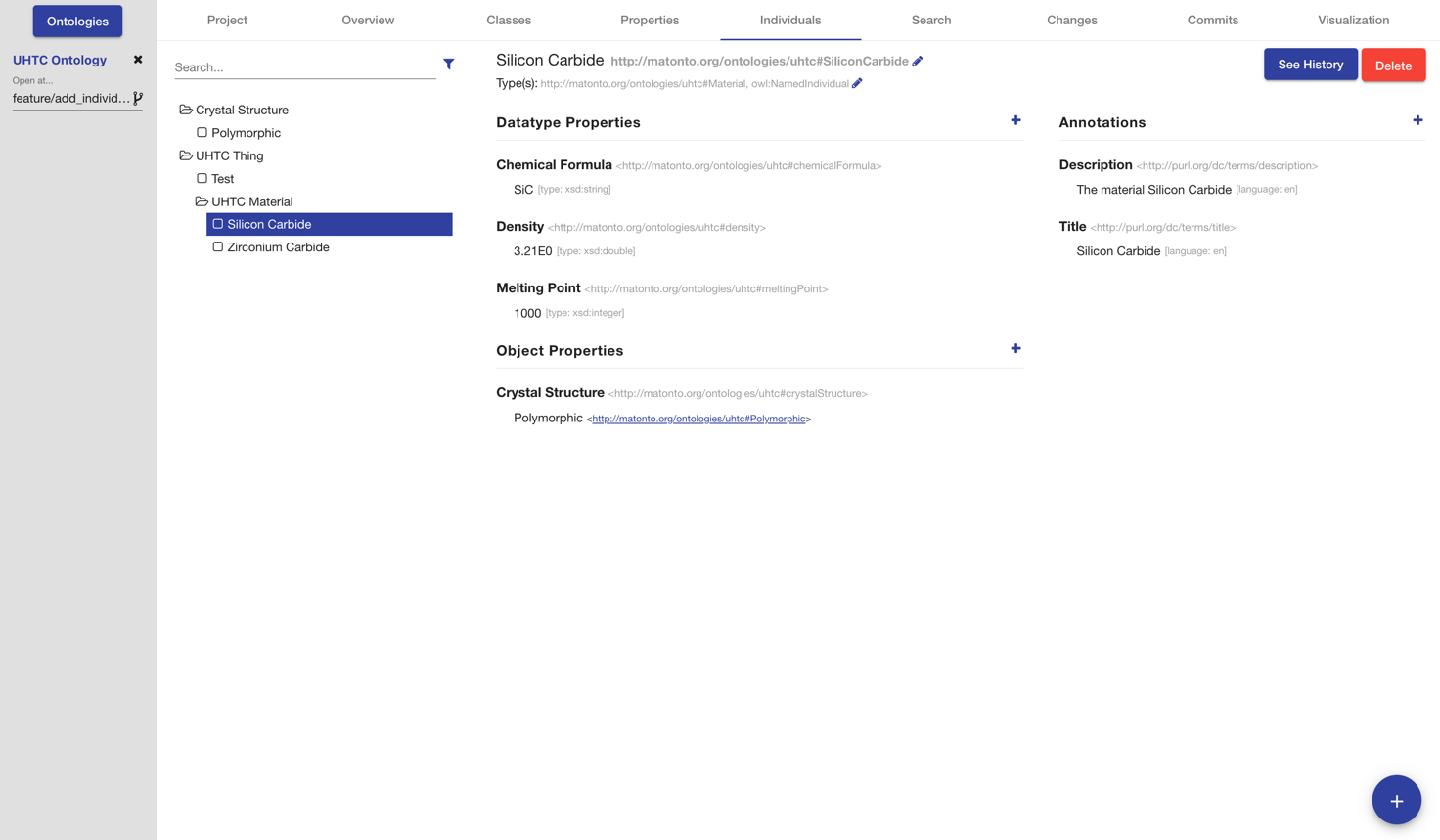 ontology editor tab individuals