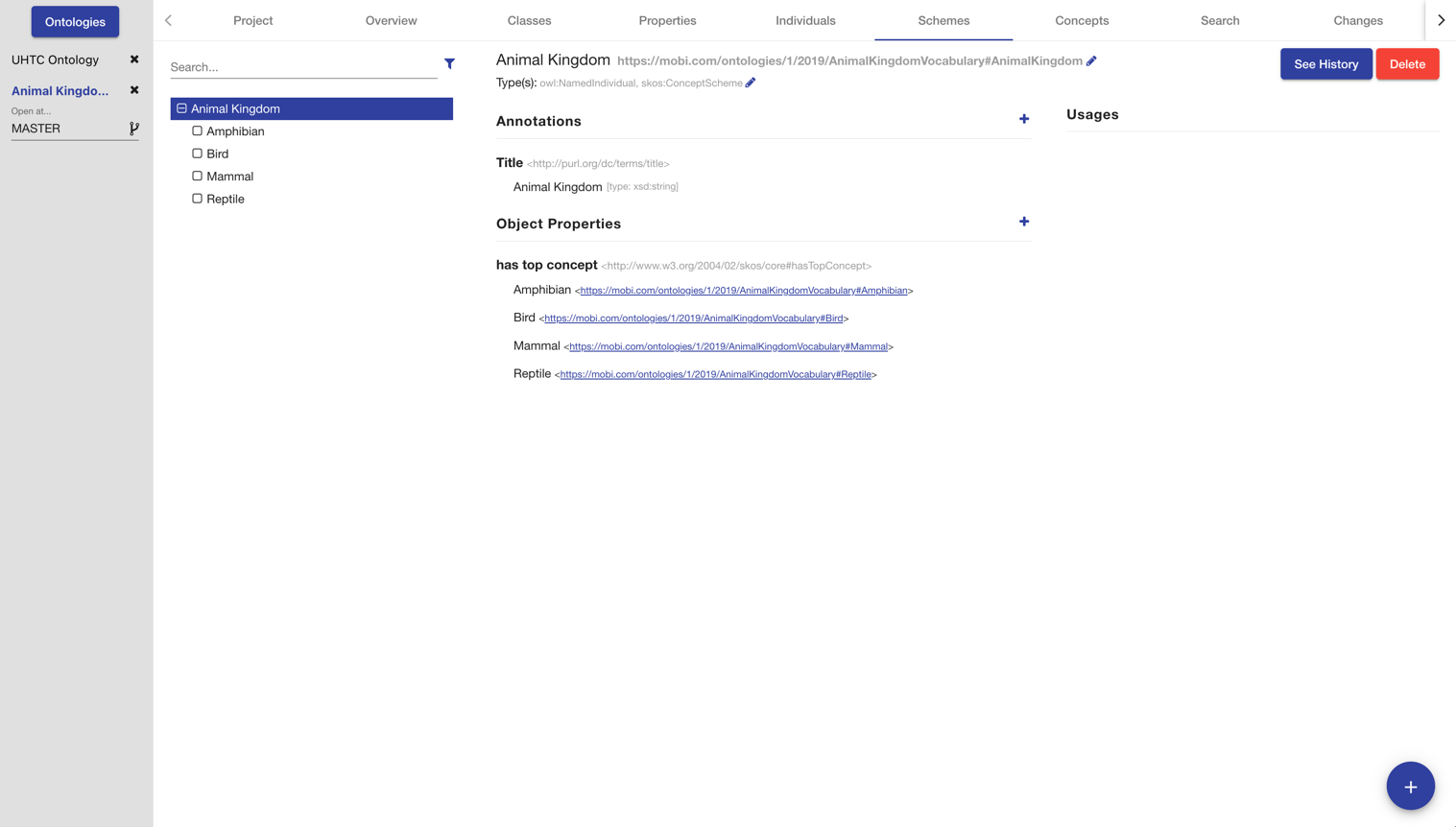 ontology editor tab schemes