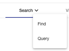 search tab dropdown