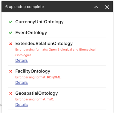 upload ontology results